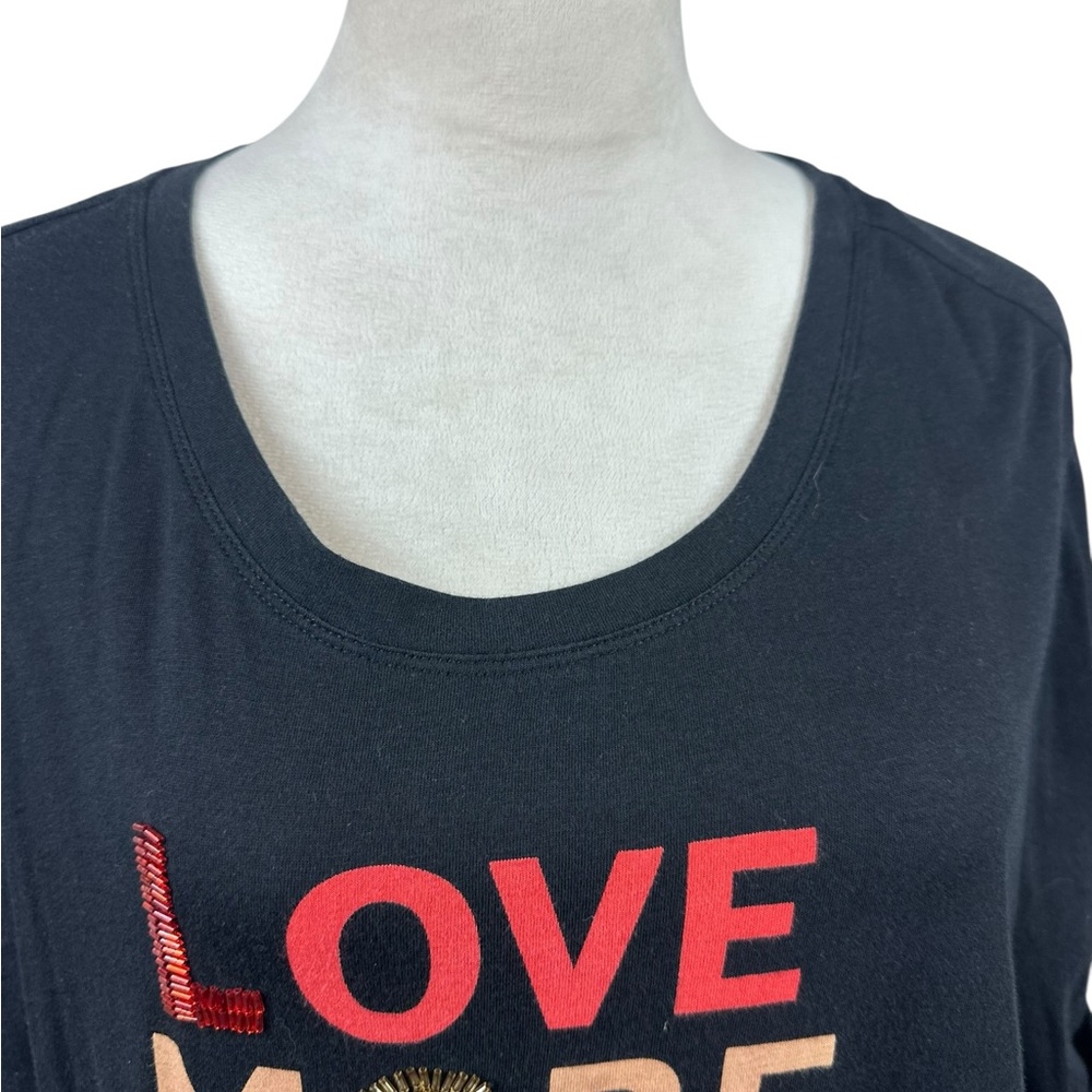 Torrid Love more Live free Pride collection Beaded Rainbow T-shirt size 2-2X - Picture 4 of 10